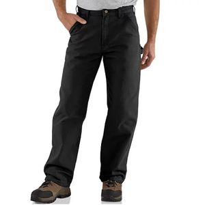 Carhartt Men's Loose Fit Washed Duck Utility Work Pant - Black