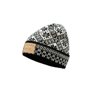 Dale of Norway Bjorøy Unisex Norwegian Wool Hat - Black/Offwhite