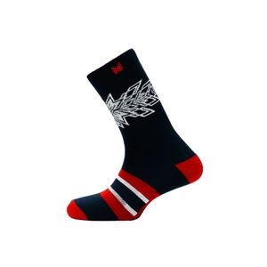 Dale of Norway Spirit Wool Crew Socks - Navy/Raspberry/Offwhite