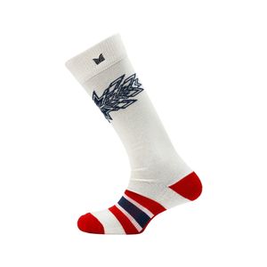 Dale of Norway Spirit Wool High Socks - Offwhite/Navy/Raspberry