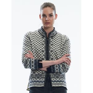 Dale of Norway Women’s Solfrid Jacket - Off White/Black/Schiefer Grau