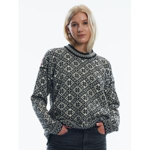 Dale of Norway Women's Bjoroy Sweater Norwegian Wool - Black/Offwhite/Raspberry