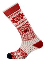 Dale-of-Norway-Unisex-History-Socks-High---Raspberry-Off-White-Navy