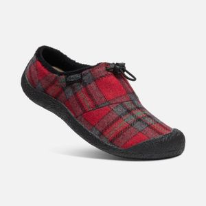 Keen Women's Howser III Slide - Red Plaid/Steel Grey