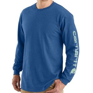 Carhartt Men's Loose Fit Heavy Long Sleeve Logo Shirt - Lakeshore