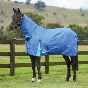 Weatherbeeta Comfitec Classic Combo Neck Medium Turnout Blanket - Delft Blue/Mint