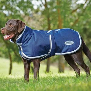 Weatherbeeta Comfitec Parka 1200D Deluxe Dog Coat - Navy/Grey/White