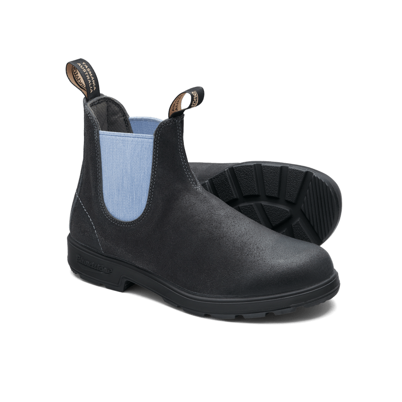 Blundstone 2209 Original Steel Grey Waxy Suede with Pale Denim Elastic CAN 10.5M