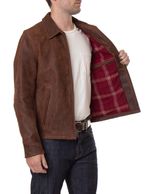 Schott-P673-Storm---Heavyweight-Oiled-Nubuck-Leather-Delivery-Jacket---Brown