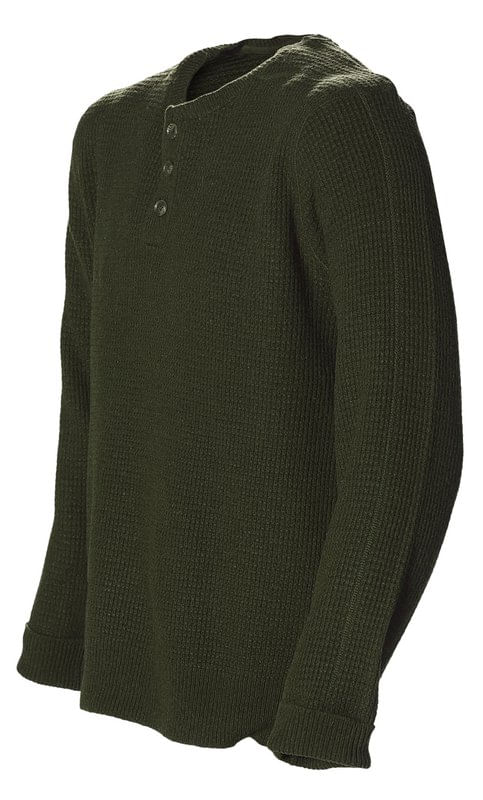 Schott-SW1611-Button-Henley-Sweater---Moss