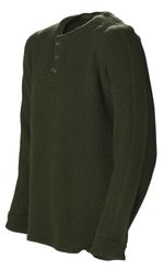 Schott-SW1611-Button-Henley-Sweater---Moss