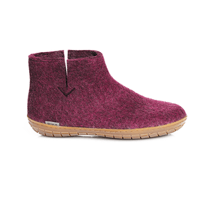 Glerups Unisex Boot with Rubber Sole - Cranberry