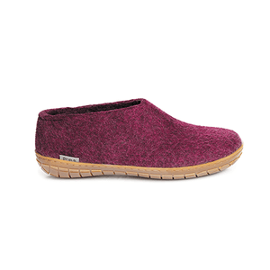 Glerups Unisex Shoe with Rubber Sole - Cranberry