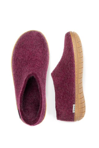Glerups-Unisex-Shoe-Rubber-Sole---Cranberry
