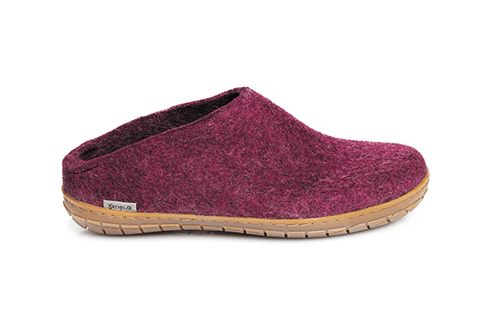 Glerups-Unisex-Slip-On-with-Rubber-Sole---Cranberry