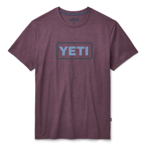 Yeti Men's Logo Badge Short Sleeve Tee - Heather Plum