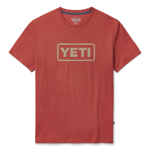 Yeti Men's Logo Badge Short Sleeve Tee - Rust