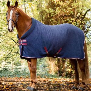 Horseware Embossed Cozy Neck Cooler (No Fill) - Navy Horseware Print /Burgundy & White