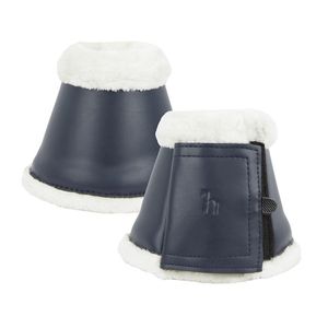 Horze Ghent Bell Boots with Faux Fur - Dark Navy