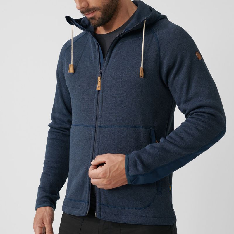 M Ovik Fleece Hoodie Navy Navy