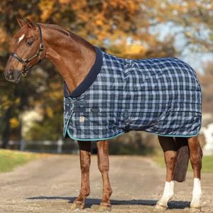 Rhino 450g Original Stable Blanket with Vari-Layer - Navy Check/Teal