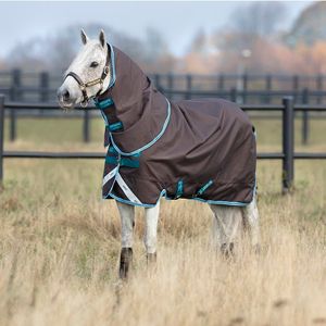 Amigo Bravo 12 Plus Pony Rain Sheet - Excalibur/Aqua/Turquoise
