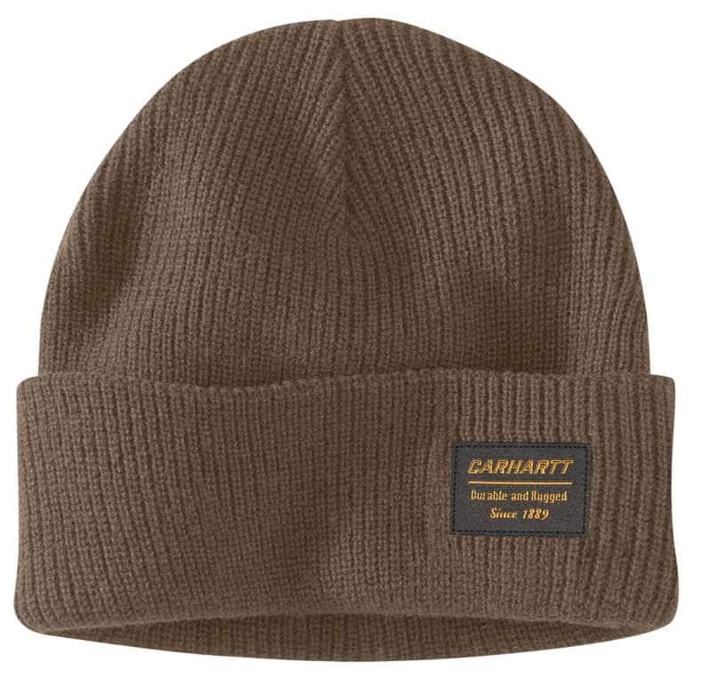 Carhartt-Knit-Rugged-Patch-Beanie---Coffee