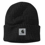 Carhartt-Knit-Beanie-W-Reflective-Patch---Black