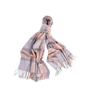 Barbour Hailes Tartan Wrap - Taupe/pink