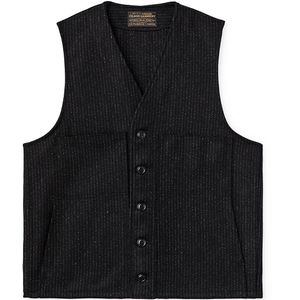 Filson Men's MacKinaw Wool Vest - Black/Charcoal