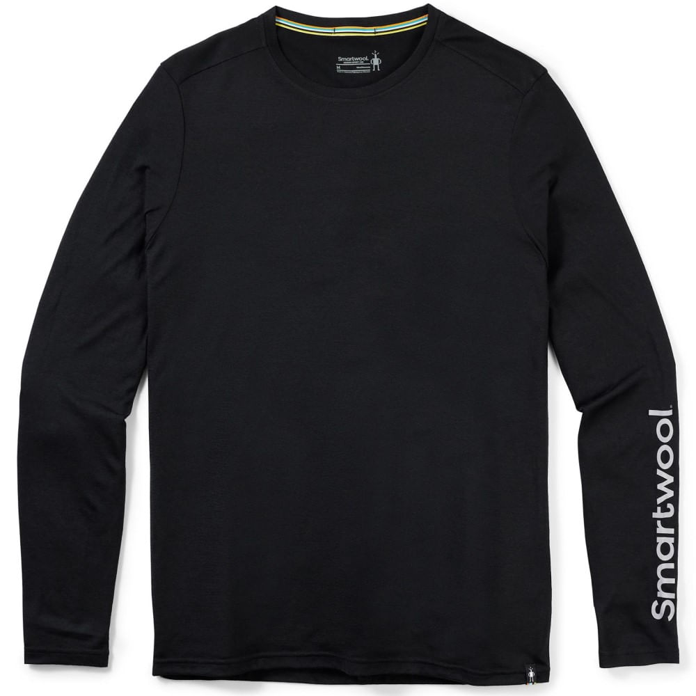 Smartwool Men's Merino Sport 150 Logo Long Sleeve Graphic Tee - Black