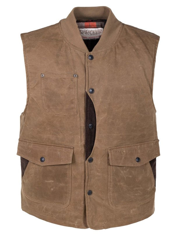 Schott-8240V-Men-s-Waxed-Cotton-Hunting-Vest---Khaki