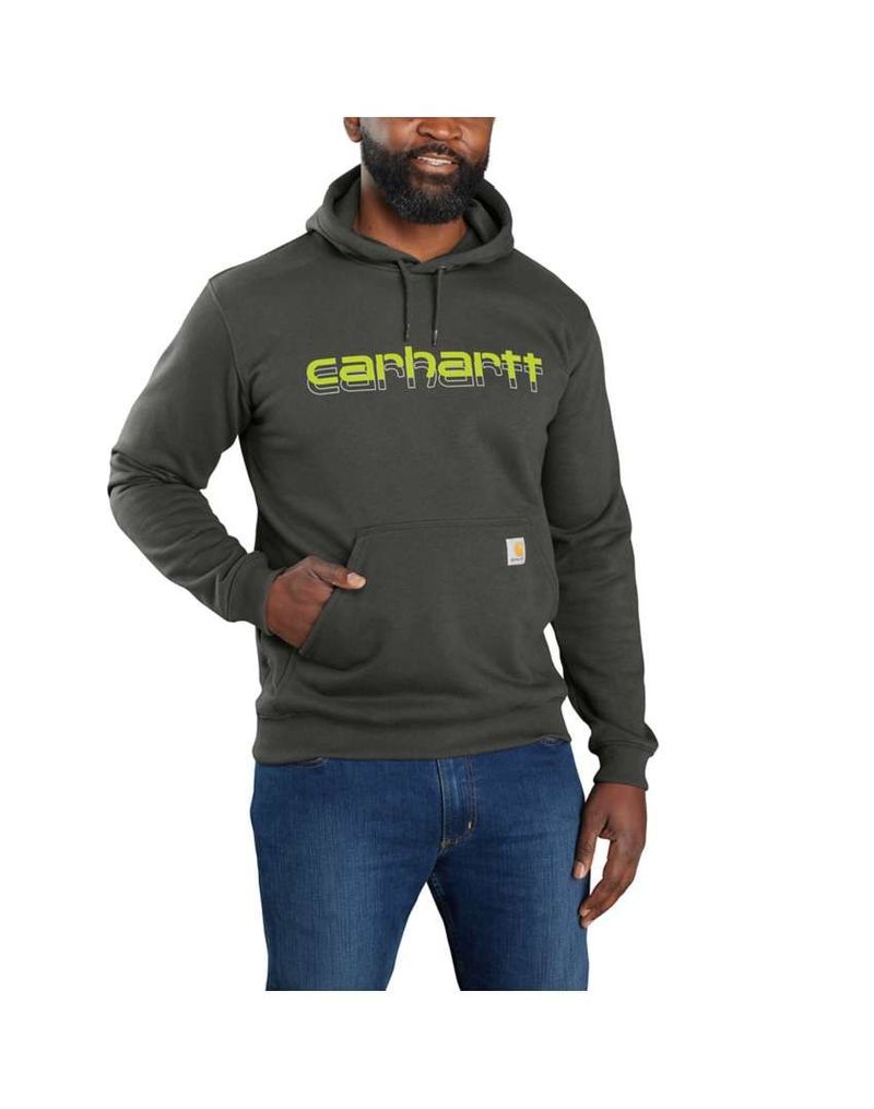 Carhartt Men's Rain Defender Loose Fit Heavyweight Sweatshirt, Black, Large  at  Men's Clothing store