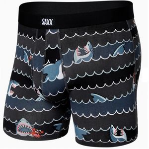Saxx Men's Daytripper Boxer Brief with Fly - Grey Sharky