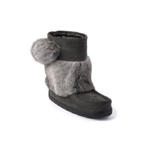 Manitobah Mukluks Women's Short Waterproof Snowy Owl Boots - Charcoal