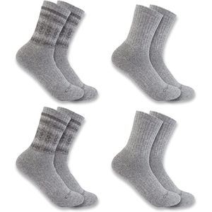 Carhartt Women's Synthetic-Wool Blend Crew Sock 4 Pack - Grey