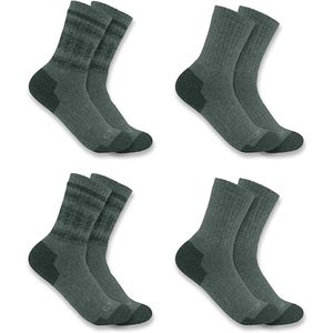 Carhartt Women's Synthetic-Wool Blend Crew Sock 4 Pack - Green