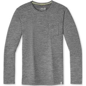 Smartwool Men's Everyday Exploration Merino Long Sleeve Pocket Tee - Medium Grey Heather