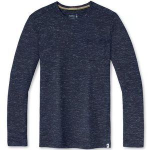 Smartwool Men's Everyday Exploration Merino Long Sleeve Pocket Tee - Deep Navy Heather