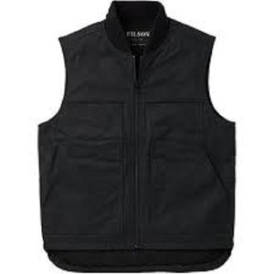 Filson Men's Tin Cloth Insulated Work Vest - Black