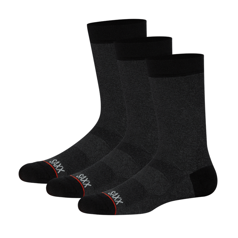 Saxx-Men-s-Whole-Package-Socks-3-pack---Black-Heather