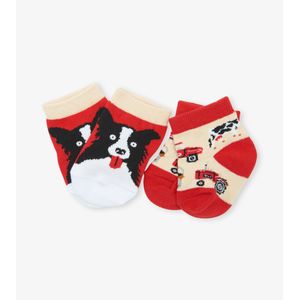Little Blue House Kids 2 Pack Baby Socks - Farm