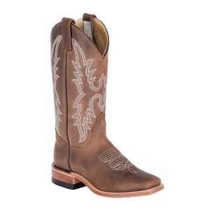 Canada West 4132 Women's Brahma Ropers 12" Boot - Dark Brown Crazy Horse Leather