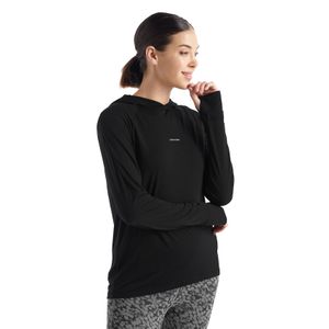 Icebreaker Women's Cool-Lite™ Merino Long Sleeve Hoodie - Black