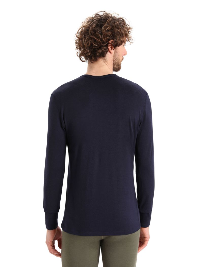 Icebreaker-Men-s-Merino-200-Oasis-Long-Sleeve-Crewe-Ski-Stripes---Midnight-Navy