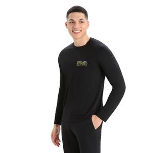 Icebreaker Men's Merino Tech Lite II Long Sleeve T-Shirt Summit Tread - Black