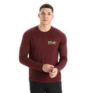 Icebreaker Men's Merino Tech Lite II Long Sleeve T-Shirt Summit Tread - Espresso