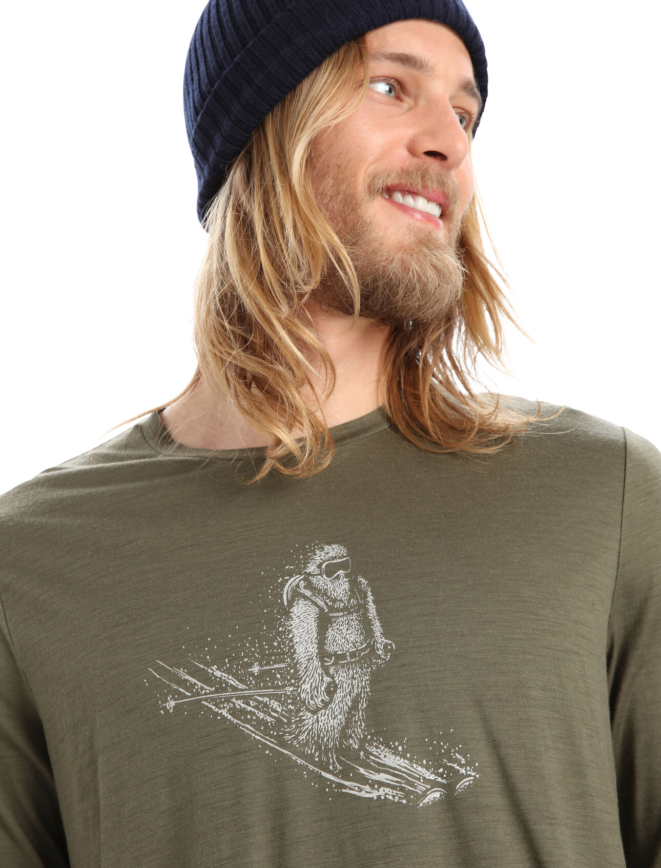 Icebreaker Tech Lite II Merino Long Sleeve T-Shirt Skiing Yeti - Men's