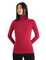 Icebreaker-Women-s-Merino-260-Tech-Long-Sleeve-Half-Zip-Thermal-Top---Cherry