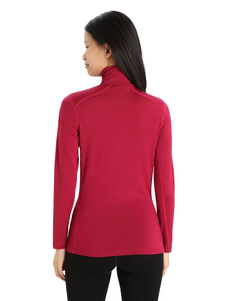 Icebreaker-Women-s-Merino-260-Tech-Long-Sleeve-Half-Zip-Thermal-Top---Cherry